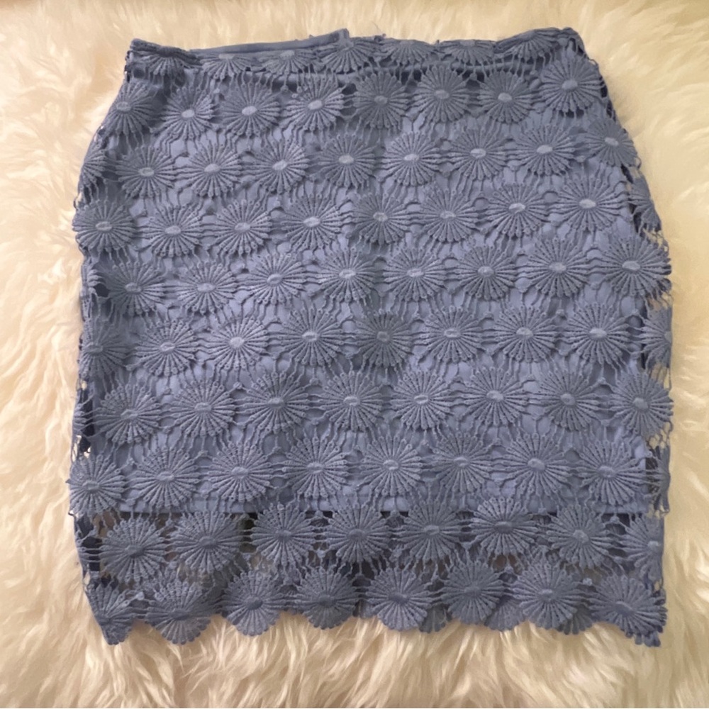 Blue lacey skirt from London